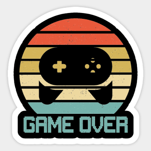 Game Over Vintage T-Shirt Sticker